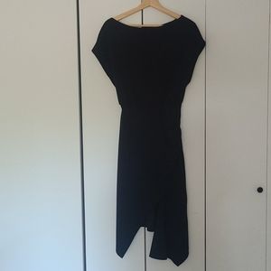 Womens short sleeve black dress